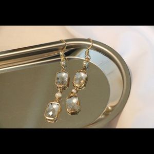 Lita Clear Glass Drop Earring